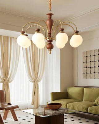 Solara Lustre Classique en Bois et Laiton