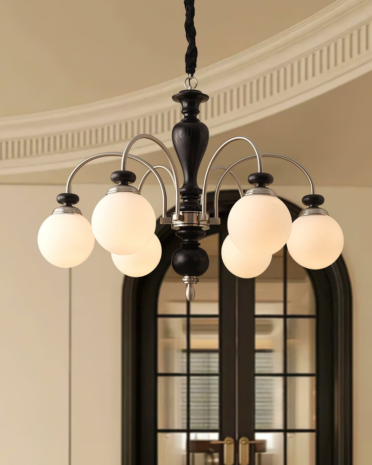 Vianoris Lustre Classique en Bois et Laiton