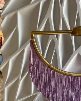 Solara Lampe suspendue en tissu à franges style globe rétro bohème-Luire