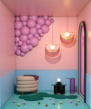 Solara Lampe suspendue en tissu à franges style globe rétro bohème-Luire