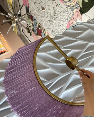 Solara Lampe suspendue en tissu à franges style globe rétro bohème-Luire