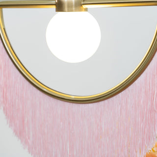 Solara Lampe suspendue en tissu à franges style globe rétro bohème-Luire