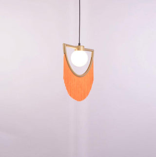 Solara Lampe suspendue en tissu à franges style globe rétro bohème-Luire