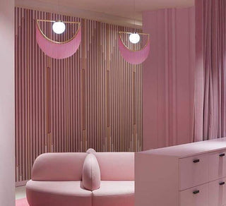 Solara Lampe suspendue en tissu à franges style globe rétro bohème-Luire