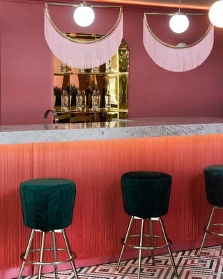 Solara Lampe suspendue en tissu à franges style globe rétro bohème-Luire