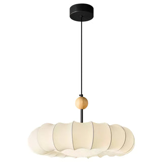 Lyvina Suspension Traditionnelle en Bois Naturel et Tissu