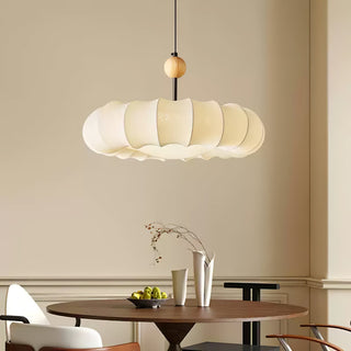 Lyvina Suspension Traditionnelle en Bois Naturel et Tissu