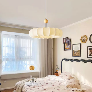 Lyvina Suspension Traditionnelle en Bois Naturel et Tissu