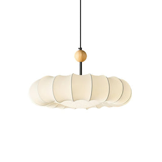 Lyvina Suspension Traditionnelle en Bois Naturel et Tissu
