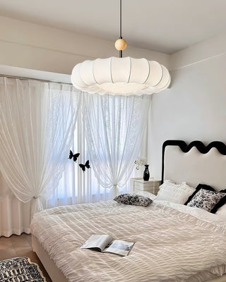 Lyvina Suspension Traditionnelle en Bois Naturel et Tissu