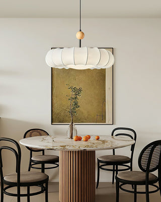 Lyvina Suspension Traditionnelle en Bois Naturel et Tissu