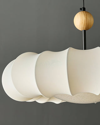 Lyvina Suspension Traditionnelle en Bois Naturel et Tissu