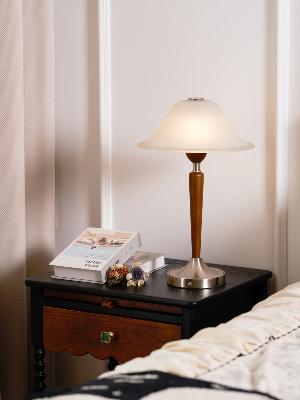 Elviveria Lampe de Table Vintage en Bois
