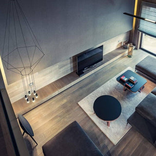 Lustra Suspension Géométrique en Fil Noir LED