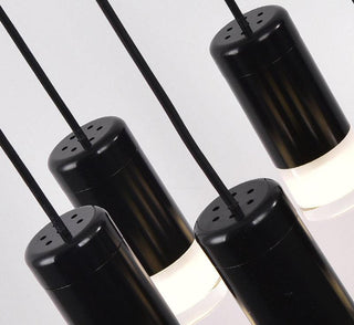 Lustra Suspension Géométrique en Fil Noir LED