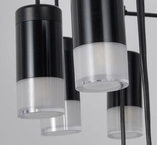 Lustra Suspension Géométrique en Fil Noir LED