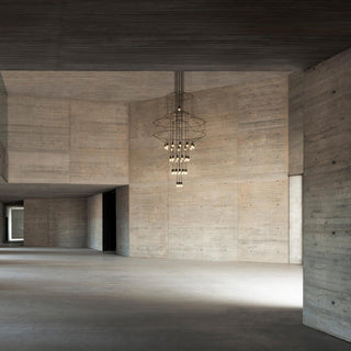 Lustra Lustre Lignes Noir Structure Métallique LED