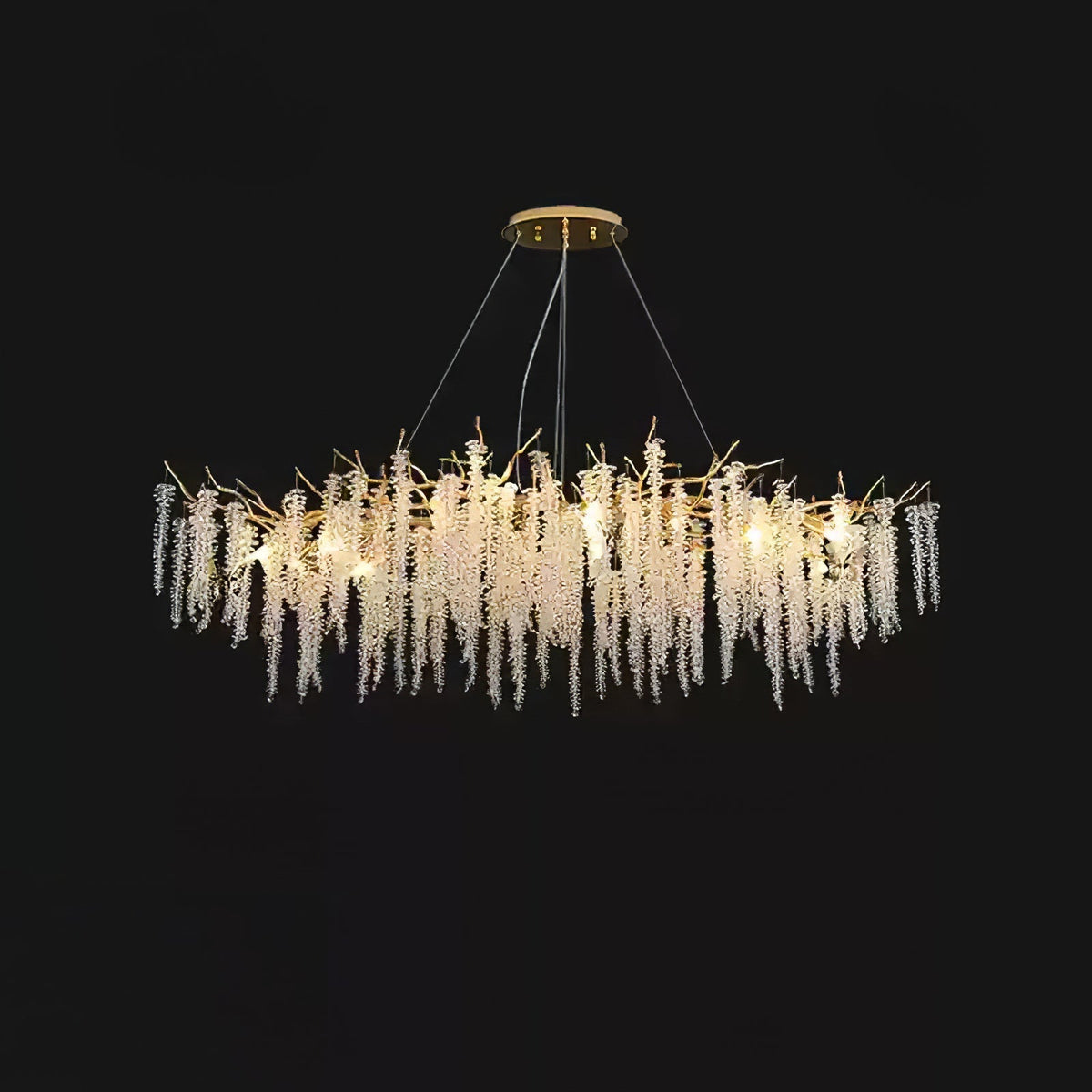 Edreira Lustre Fleur de Glycine en Cristal