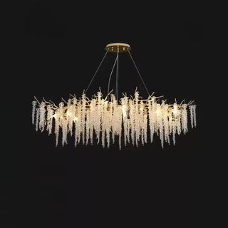 Solara Lustre Fleur de Glycine en Cristal