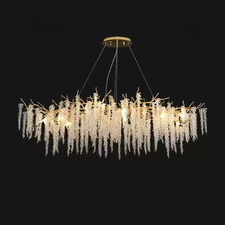 Solara Lustre Fleur de Glycine en Cristal