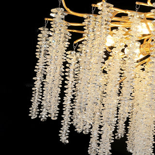 Solara Lustre Fleur de Glycine en Cristal