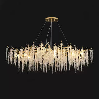 Solara Lustre Fleur de Glycine en Cristal
