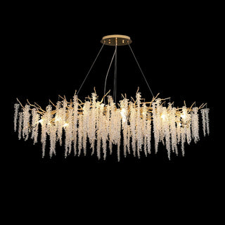 Solara Lustre Fleur de Glycine en Cristal