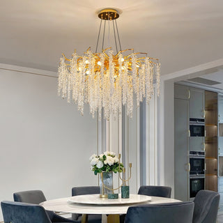 Solara Lustre Fleur de Glycine en Cristal