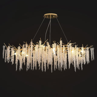 Solara Lustre Fleur de Glycine en Cristal