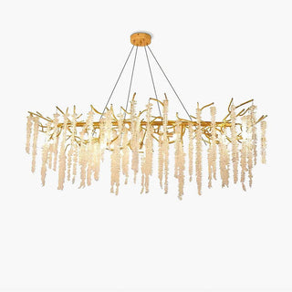 Solara Lustre Fleur de Glycine en Cristal