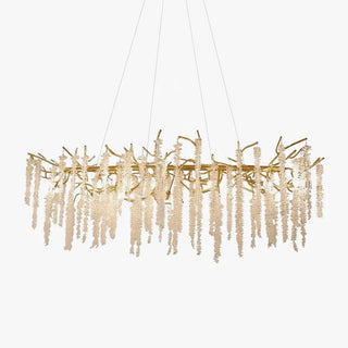 Solara Lustre Fleur de Glycine en Cristal
