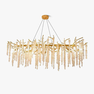Solara Lustre Fleur de Glycine en Cristal