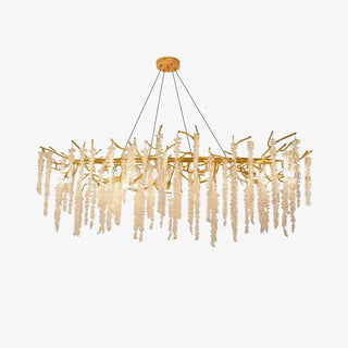 Solara Lustre Fleur de Glycine en Cristal