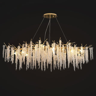 Solara Lustre Fleur de Glycine en Cristal