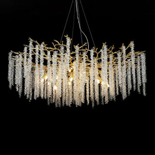 Solara Lustre Fleur de Glycine en Cristal