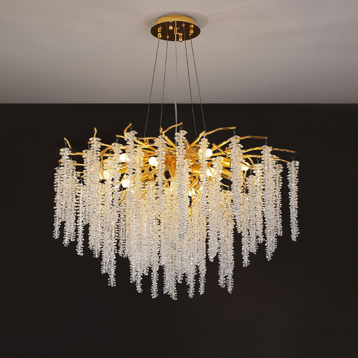 Edreira Lustre Fleur de Glycine en Cristal