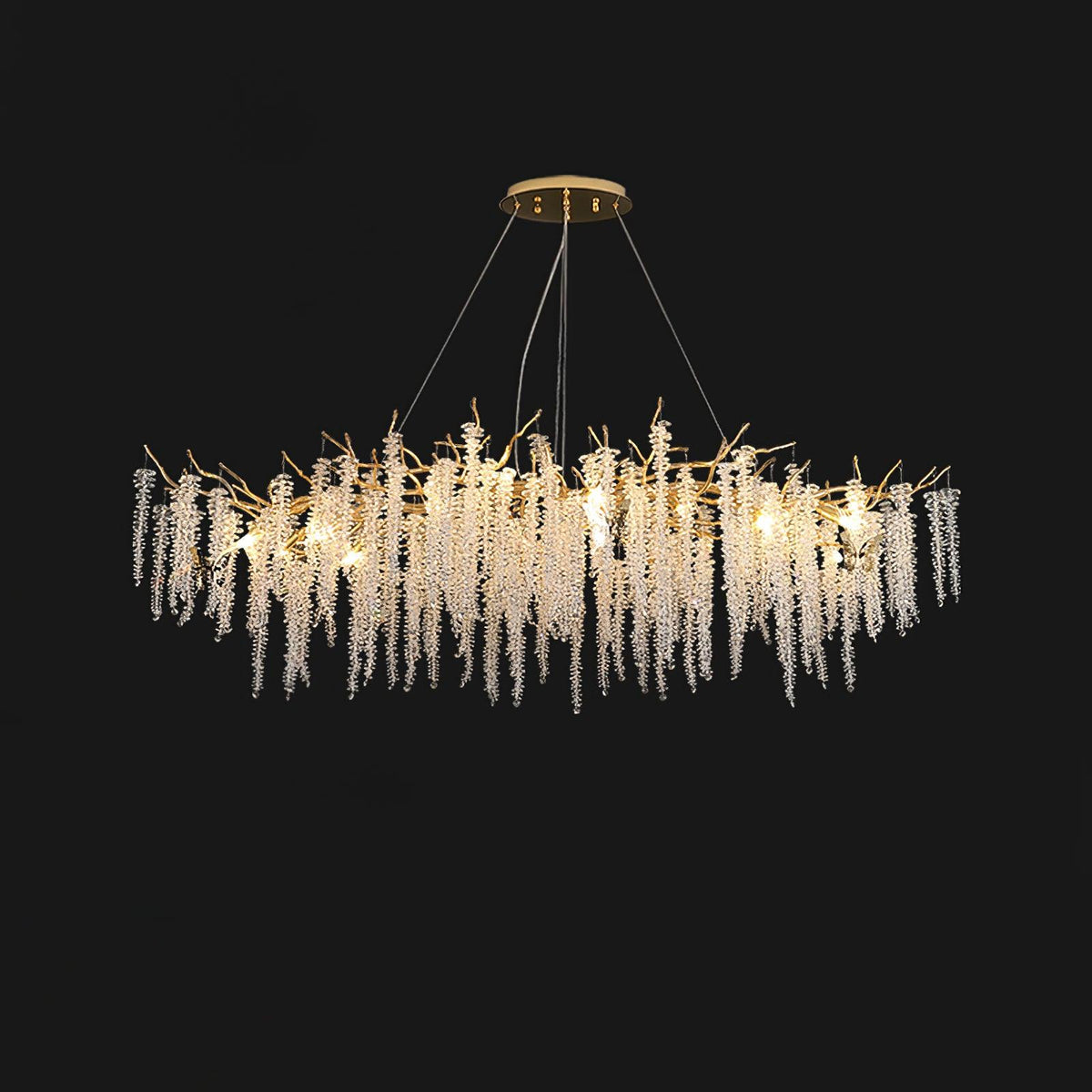 Edreira Lustre Fleur de Glycine en Cristal