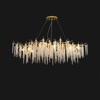 Solara Lustre Fleur de Glycine en Cristal