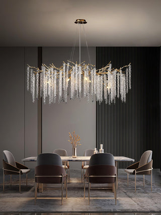 Solara Lustre Fleur de Glycine en Cristal