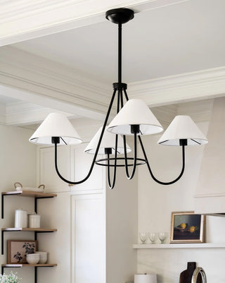 Ellaeara Lustre Tissu Noir Industriel Vintage