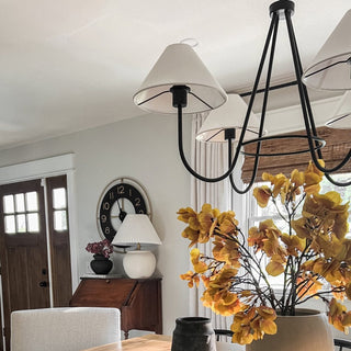 Ellaeara Lustre Tissu Noir Industriel Vintage