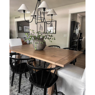 Ellaeara Lustre Tissu Noir Industriel Vintage