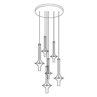Talera Suspension Lampe en Verre Industrielle Glam