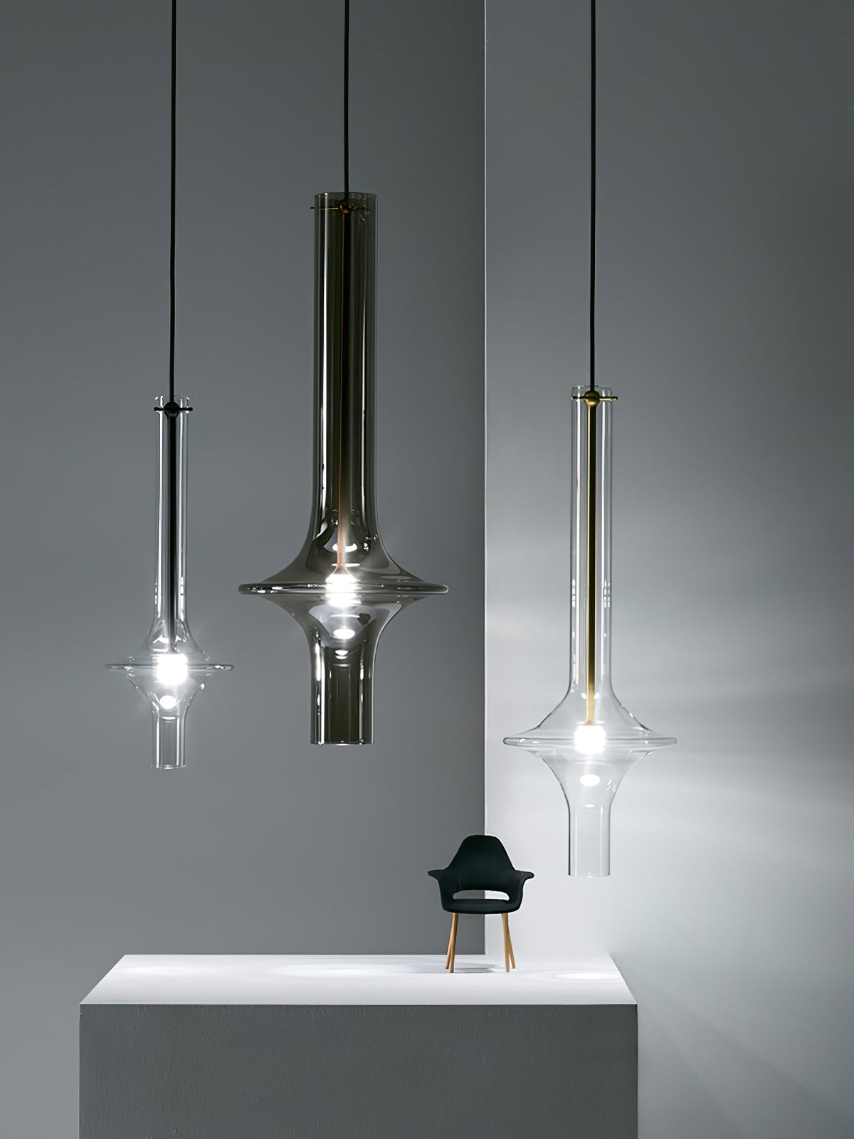 Talera Suspension Lampe en Verre Industrielle Glam