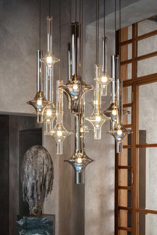 Talera Suspension Lampe en Verre Industrielle Glam