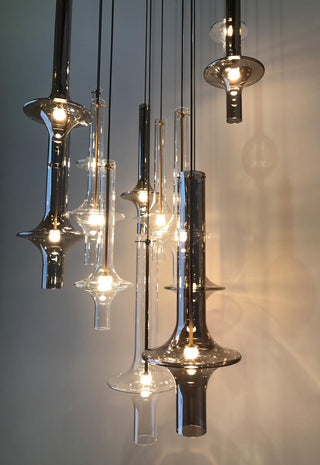 Talera Suspension Lampe en Verre Industrielle Glam