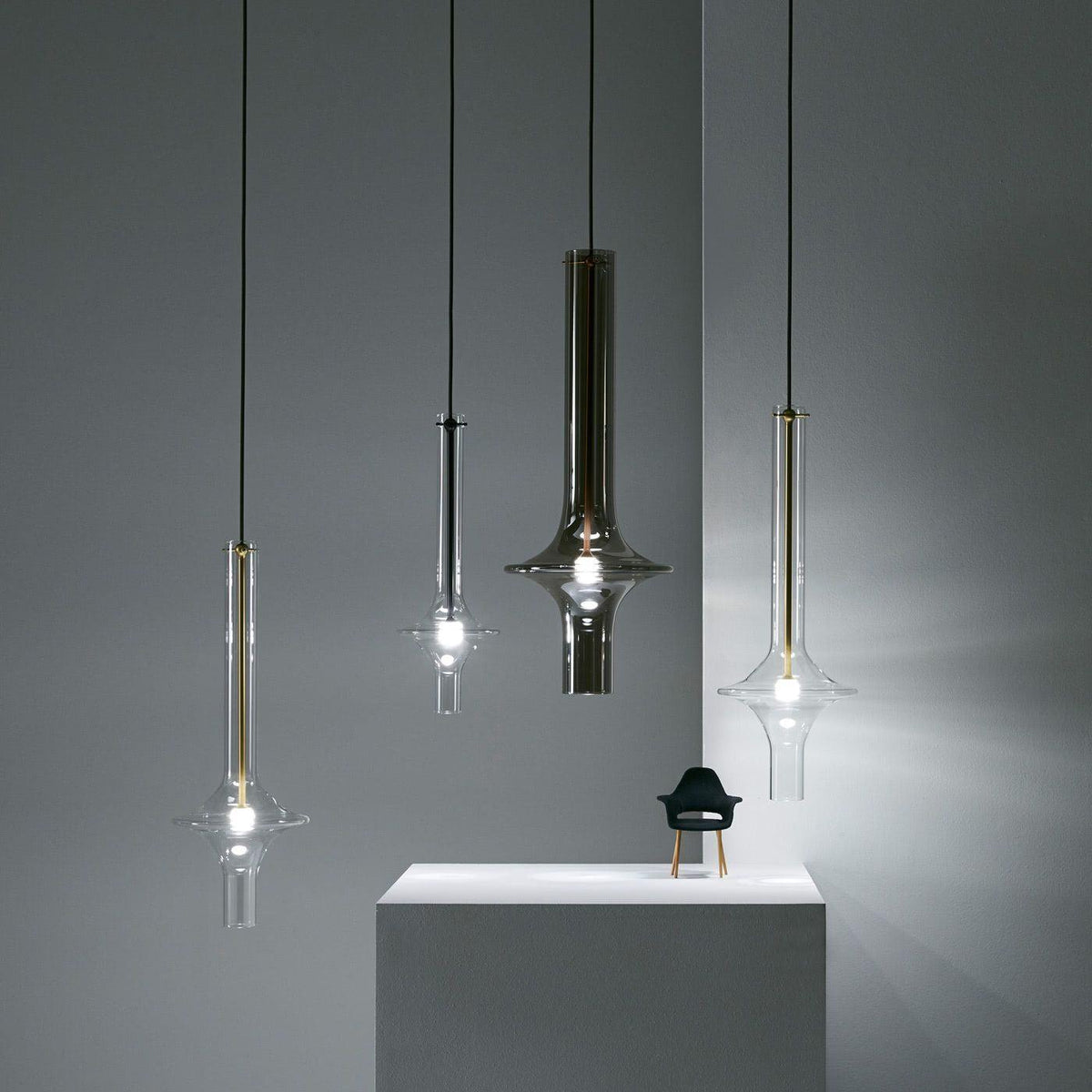 Talera Suspension Lampe en Verre Industrielle Glam
