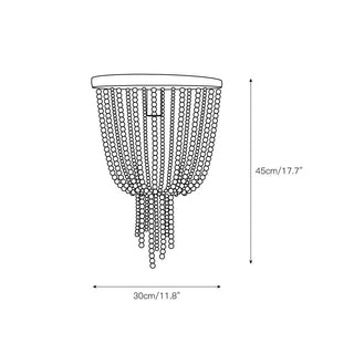 Ildvuvyn Lampe de Plafond en Métal à Perles et Corde Moderne