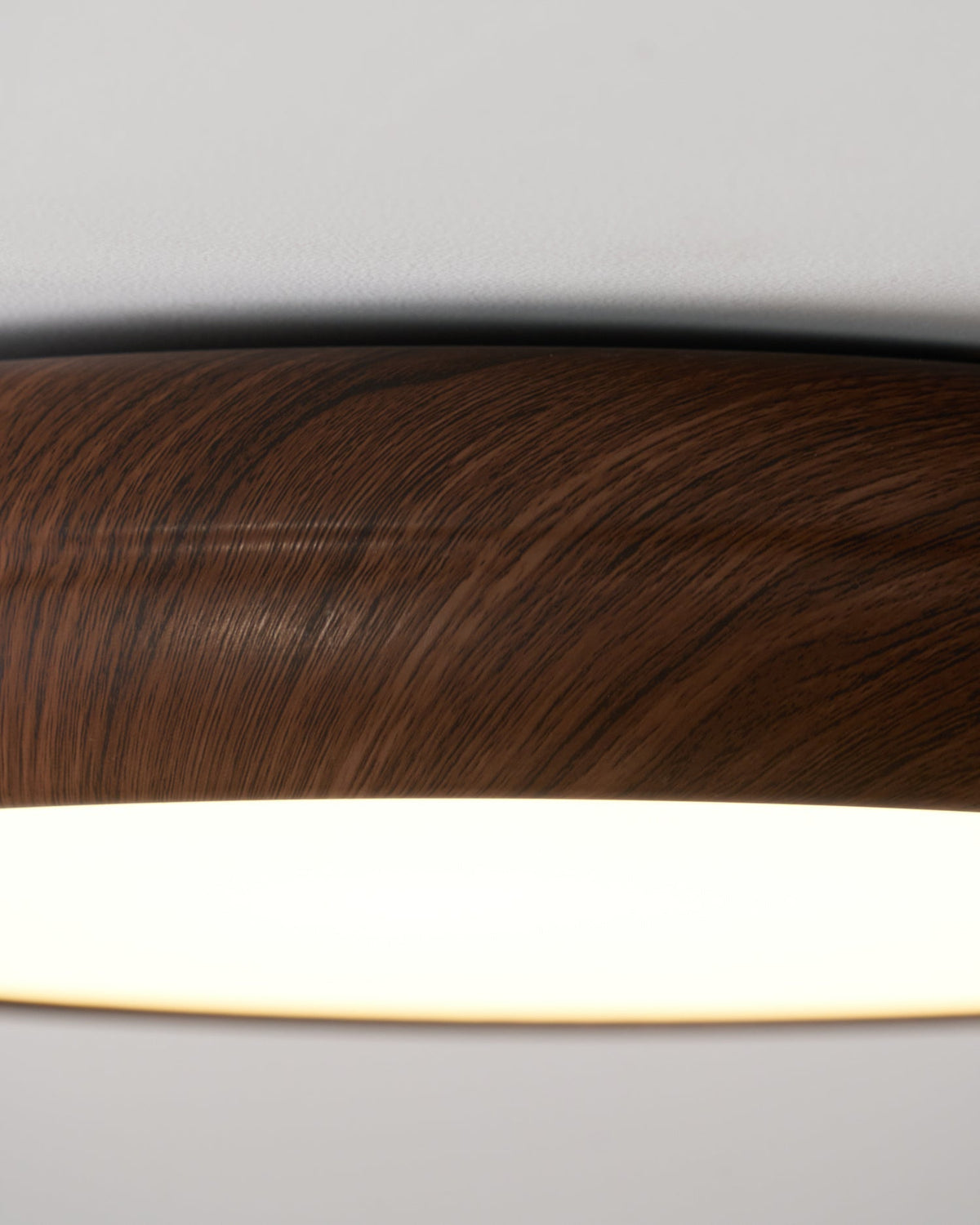Rilina Plafonnier rond en acrylique effet bois