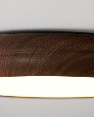 Solara Plafonnier rond en acrylique effet bois
